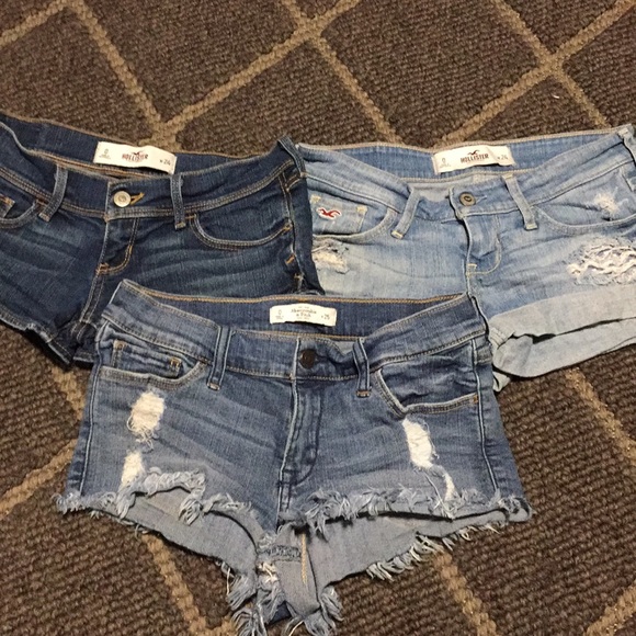 Hollister Pants - Hollister & Abercrombie Denim Shorts Sz 0, W24 W25